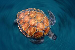 Umelecká fotografie Spin Turtle, Sergi Garcia, (40 x 26.7 cm)