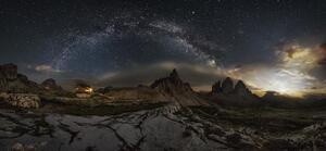 Umelecká fotografie Galaxy Dolomites, Ivan Pedretti, (50 x 23.2 cm)
