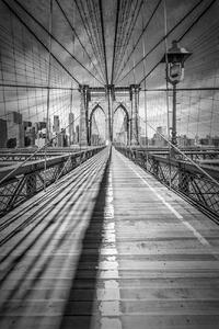 Umelecká fotografie NEW YORK CITY Brooklyn Bridge, Melanie Viola, (26.7 x 40 cm)