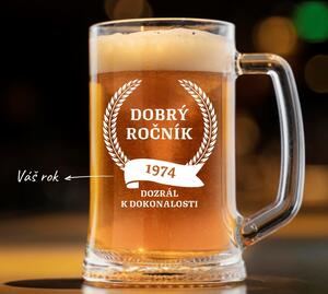 Dekorant Pivný polliter k narodeninám DOBRÝ ROČNÍK