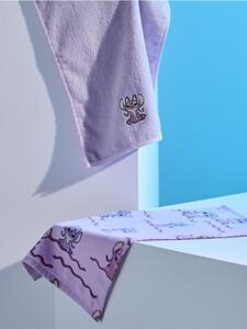 Sinsay - Bavlnené uteráky 2 ks Stitch - levanduľová