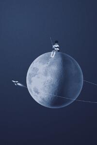 Ilustrácia Moon boy, Maarten Léon, (26.7 x 40 cm)