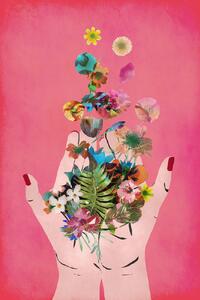 Ilustrácia Frida`s Hand`s (Pink Version), Treechild, (26.7 x 40 cm)