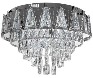 Toolight - Krištáľová stropná lampa LED APP776-1C, chrómová, OSW-05027