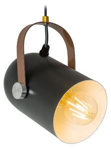 Toolight - Stropná lampa visiaca APP305-1CP, čierna-hnedá, OSW-08406
