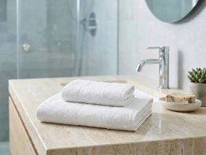 Súprava uterákov CARRARA 1ks 60x100 cm a 1ks 40x55 cm 100% bavlna, biela