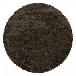 Koberec Fluffy Super Soft hnedý kruh