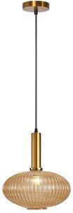 Toolight - Závesné stropné svietidlo z oranžového skla 1xE27 APP464-1CP, oranžová-zlatá, OSW-00594