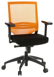 OTOČNÁ STOLIČKA, sieťovina, plochá tkanina, oranžová, čierna MID.YOU - Online Only kancelárie, Online Only