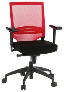 OTOČNÁ STOLIČKA, sieťovina, plochá tkanina, červená, čierna MID.YOU - Online Only kancelárie, Online Only