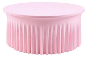 TENTino Elastický obrus SKIRTING na okrúhly stôl 180 cm Farba obrusu: SVETLORUŽOVÁ / PINK