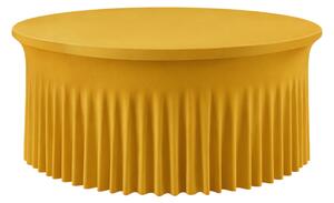 TENTino Elastický obrus SKIRTING na okrúhly stôl 180 cm Farba obrusu: ZLATÁ / GOLD