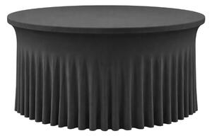 TENTino Elastický obrus SKIRTING na okrúhly stôl 180 cm Farba obrusu: TMAVOŠEDÁ / ANTRACIT