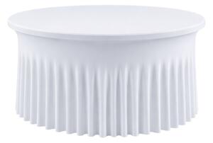 TENTino Elastický obrus SKIRTING na okrúhly stôl 122 cm Farba obrusu: BIELA / WHITE