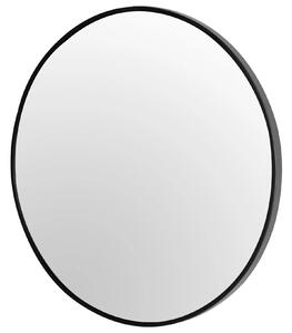Rea Zrkadlo v kovovom ráme okrúhle, čierna, 80 cm