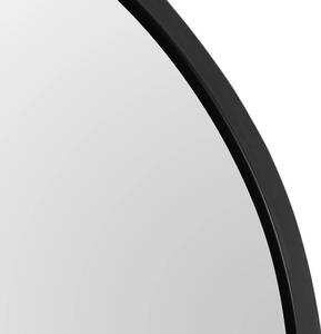 Tutumi, okrúhle zrkadlo s tenkým rámom 80 cm KLMH-0810B-1, čierna, HOM-09879