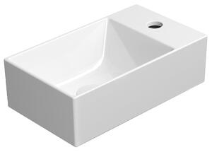 GSI KUBE X keramické umývadlo 40x23 cm, pravé/ľavé, biela ExtraGlaze