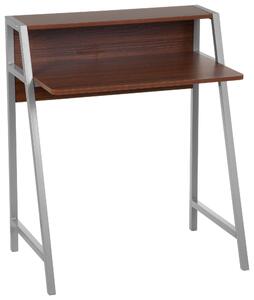 PÍSACÍ STÔL, strieborná, farba vlašského orecha, 78/89/51 cm MID.YOU - Online Only kancelárie, Online Only