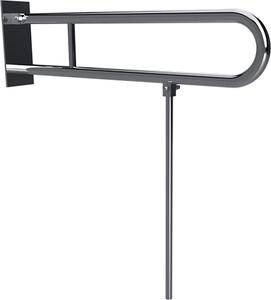 Bemeta Design HELP: Madlo, 813 mm, v tvare U, sklopné, s opornou nohou, s krytkou, nerez, lesk - 301307081N