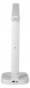Stmievateľná stolná lampa LED RGBW s bezdrôtovým nabíjaním, 7W/5V USB, biela