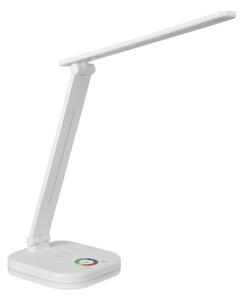 Stmievateľná stolná lampa LED RGBW s bezdrôtovým nabíjaním, 7W/5V USB, biela
