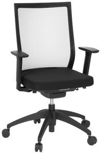 OTOČNÁ STOLIČKA, sieťovina, plochá tkanina, čierna, chrómová MID.YOU - Online Only kancelárie, Online Only