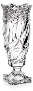 KRIŠTÁĽOVÁ VÁZA BOHEMIA ENIGMA FLAMENCO ICE NA NOHE 380MM
