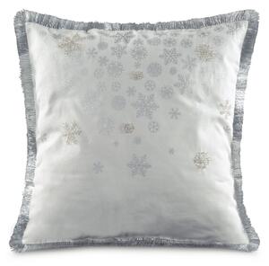 VIANOČNÁ DEKORAČNÁ OBLIEČKA NA VANKÚŠ HOLLY 45X45 CM BIELA