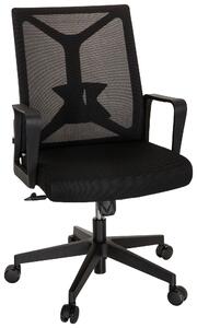 OTOČNÁ STOLIČKA, sieťovina, plochá tkanina, čierna MID.YOU - Online Only kancelárie, Online Only