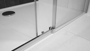 Rea Nixon, sprchovací kút s posuvnými dverami 100(dvere) x 100(stena), pravý, 8mm číre sklo, chrómový profil, KPL-00428