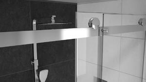 Rea Nixon, sprchovací kút s posuvnými dverami 100(dvere) x 100(stena), pravý, 8mm číre sklo, chrómový profil, KPL-00428