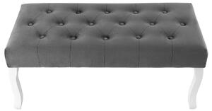 Tutumi - Prešívaná lavica 80cm v štýle Glamour 381786, šedá-biela, KRZ-06800