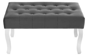 Tutumi - Prešívaná lavica 80cm v štýle Glamour 381786, šedá-biela, KRZ-06800