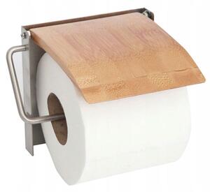 Tutumi Rea, bambusový držiak na toaletný papier 390227, hnedá-chrómová, HOM-07501