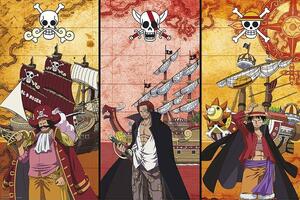 Plagát, Obraz - One Piece - Captains & Boats, (91.5 x 61 cm)