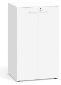 Kancelárska skriňa s dverami PRIMO 2023, 800 x 640 x 1338 mm, 3 police, biela