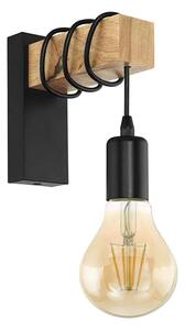 Toolight, nástenná lampa 1xE27 APP972-1W LINE, čierna-hnedá, OSW-03241