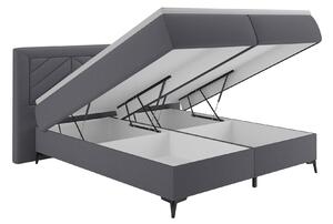 KONDELA Boxspringová posteľ, 160x200, sivá, OPTIMA A