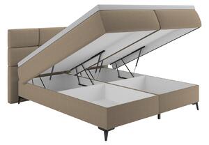 KONDELA Boxspringová posteľ, 160x200, béžová, OPTIMA B