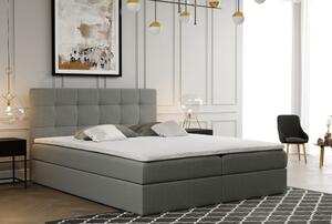 KONDELA Boxspringová postel, 180x200, sivá, KAMILIA
