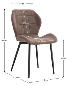 KONDELA Jedálenská stolička, hnedá/čierna, MAKENA TYP 1