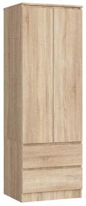 Ak furniture Šatníková skriňa Star 60 cm dub sonoma