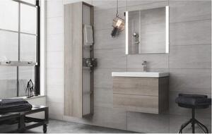 Cersanit City, kúpeľňová vysoká skrinka 35x30x180 cm, šedý dub, S584-001