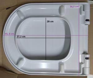 Cersanit City, antibakteriálne toaletné sedátko z duroplastu, biela, K98-0127