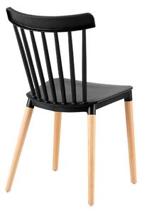 KONDELA Jedálenská stolička, čierna/buk, ZOSIMA