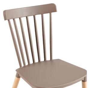 KONDELA Jedálenská stolička, sivá/buk, ZOSIMA