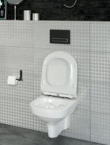 Cersanit City CleanOn, závesná misa + antibakteriálne toaletné sedátko z duroplastu, biela, K701-143