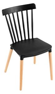 KONDELA Jedálenská stolička, čierna/buk, ZOSIMA