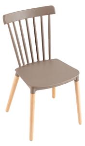 KONDELA Jedálenská stolička, sivá/buk, ZOSIMA