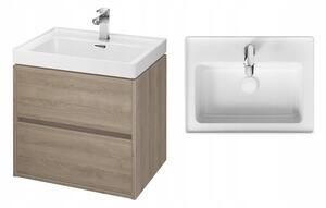 Cersanit Crea, závesná skrinka s umývadlom 60cm, set B114, dub, S801-288